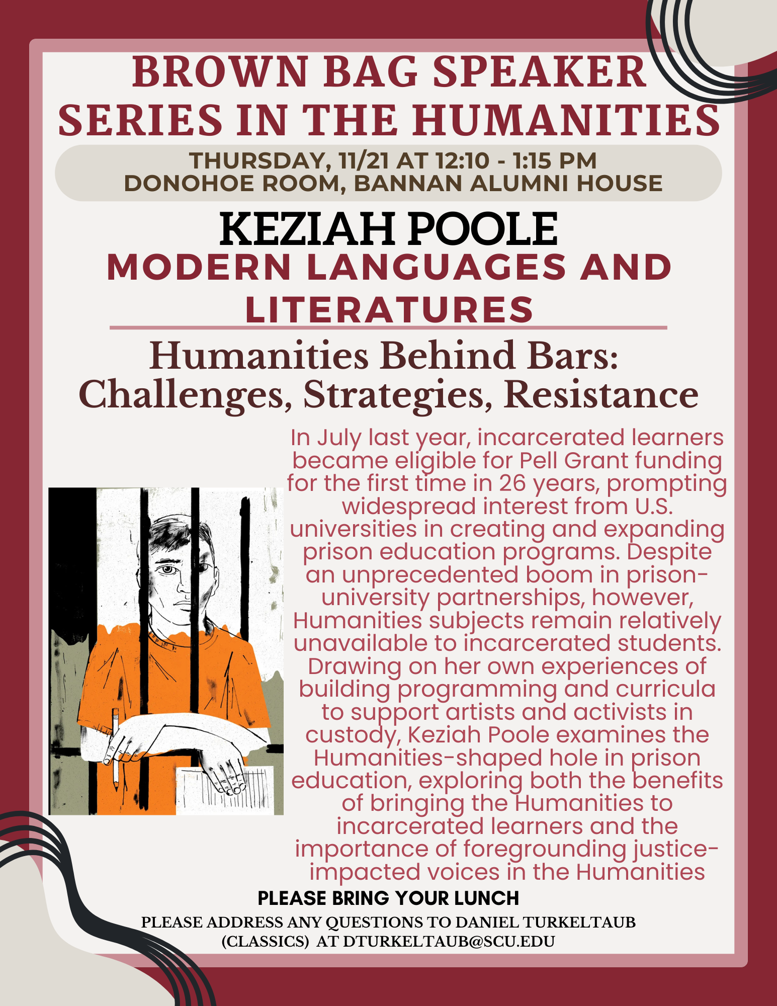 Brown Bag Speaker Series in the Humanities presents Keziah Poole 