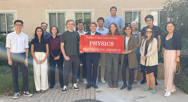 Group photo of physics faculty and students