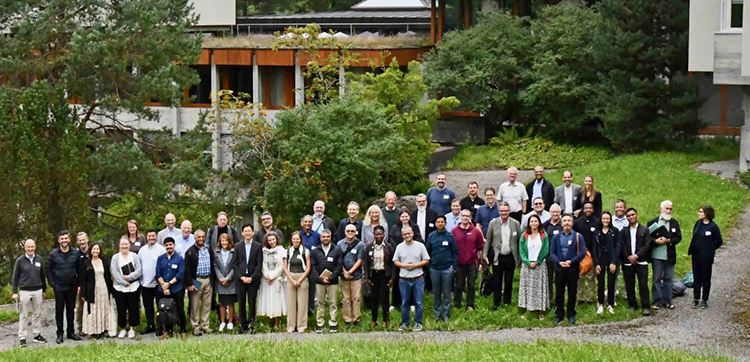 Participants outside the International Transdisciplinary Biennial on Environmental Justice at Lassalle-Institute in Switzerland