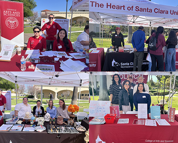 Preview Day collage - CAS Student Ambassadors, Neuroscience, Anthropology, Political Science
