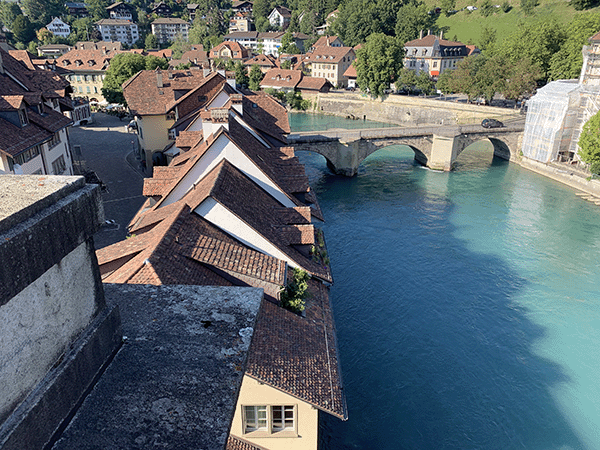 The Aare river in Bern, Switzerland