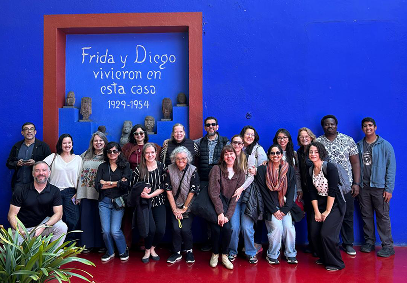 Gender Studies faculty on Academic Encounter excursion to Museo Frida Kahlo, Mexico City, Mexico.