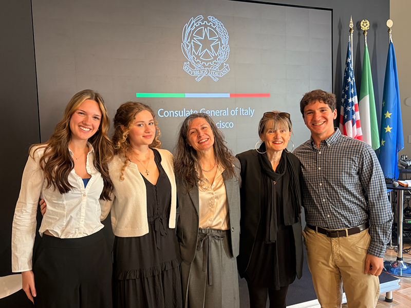 Sydney Rodriguez, Olivia Eichman, Daniela Mazza, Marie Bertola, and Joe Aoukar.