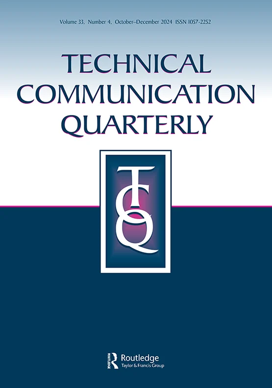 Technical Communication Quarterly cover, Oct-Dec 2024