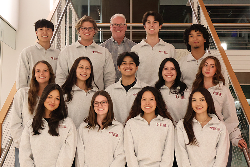 Dr. McNelis and student advisors 