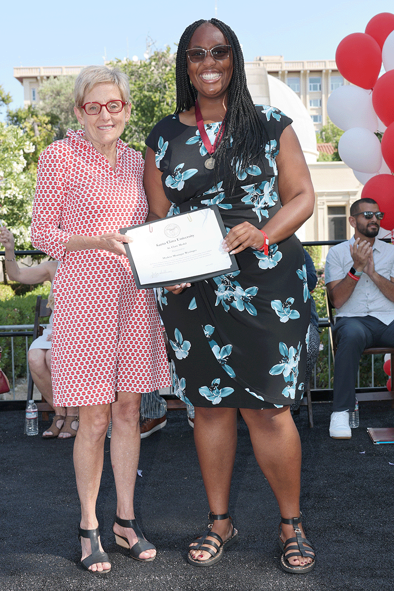 Hydeia Wysinger and President Julie Sullivan