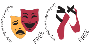 SCU free student arts access logos for theatre and dance shows