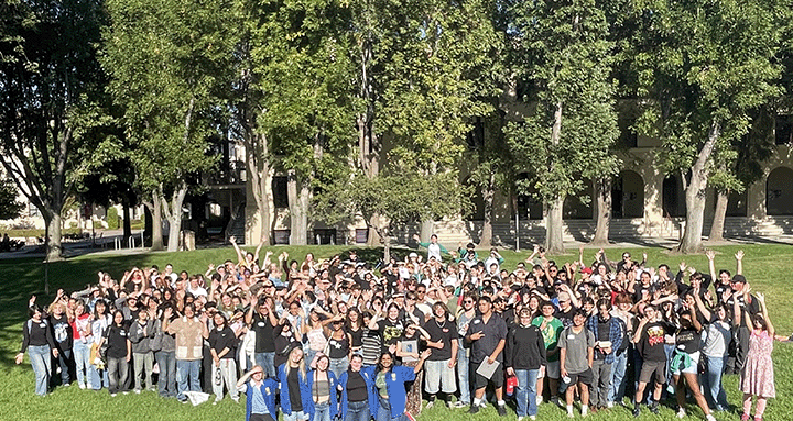 Northern California Thespian Leadership and Technical Theatre conference participants at SCU