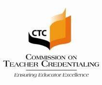Logo of the Commission on Teacher Credentialing with text Ensuring Student Success.