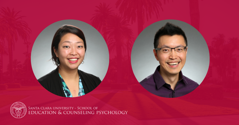 Two headshots with text Elizabeth City Partnership Blog Post Header on a red background.