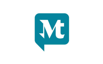 Mississippi Today logo. Blue-green colored chat bubble with letters 