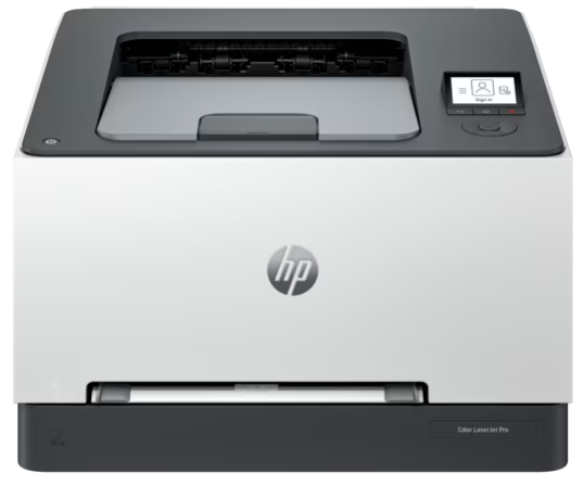 Image of the front of the HP Color LaserJet Pro 3201dw printer.