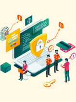 Data privacy graphic image.