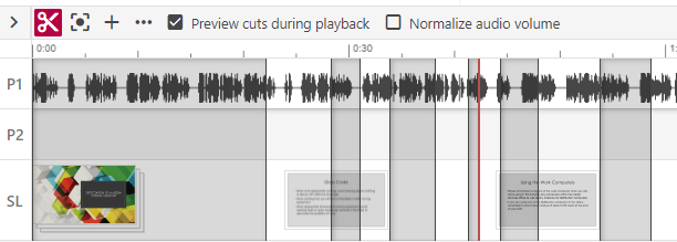 panopto edit multiple cuts