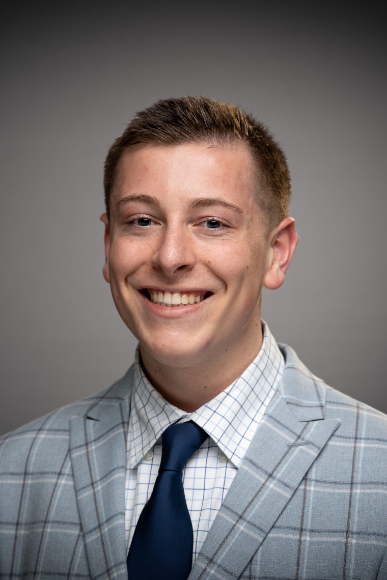 Photo of Noah Karnowski, one of the student assistants in the Parent and Family Support Office