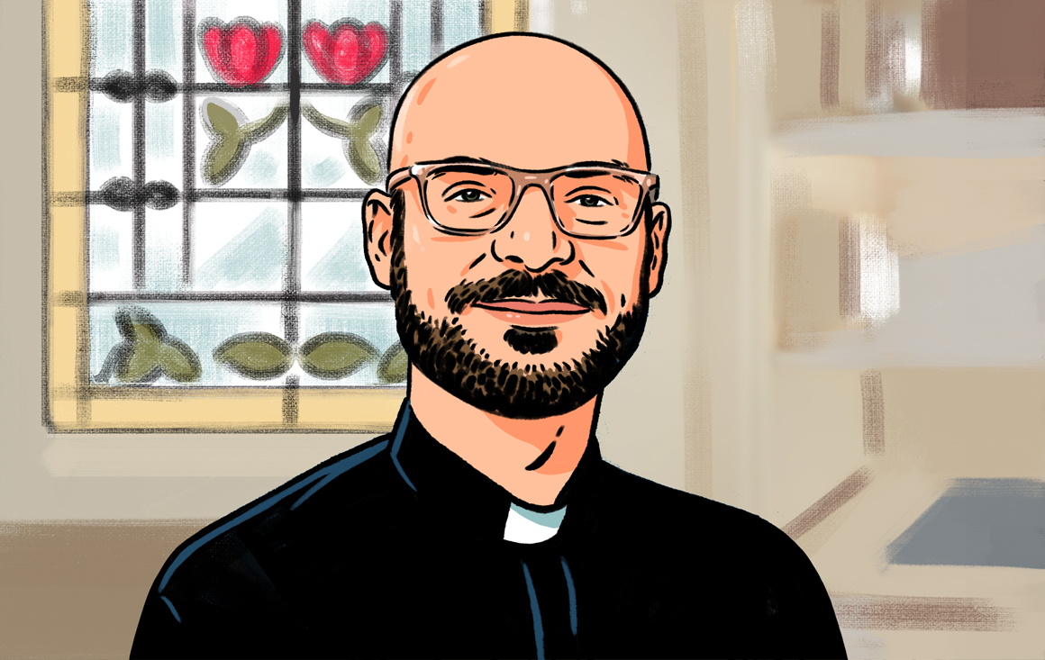 Illustration of Fr. Zach Presutti