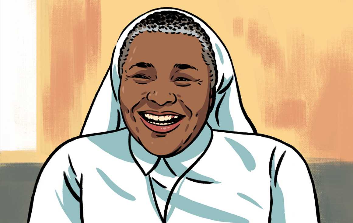 Illustration of Sr. Frances Ngozi Uti smiling