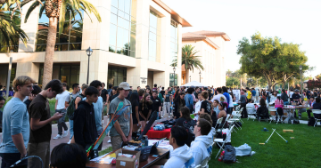 students attending the annual fall involvement fair 