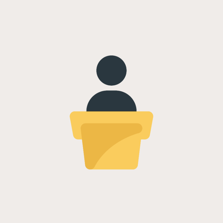 Person on a podium icon