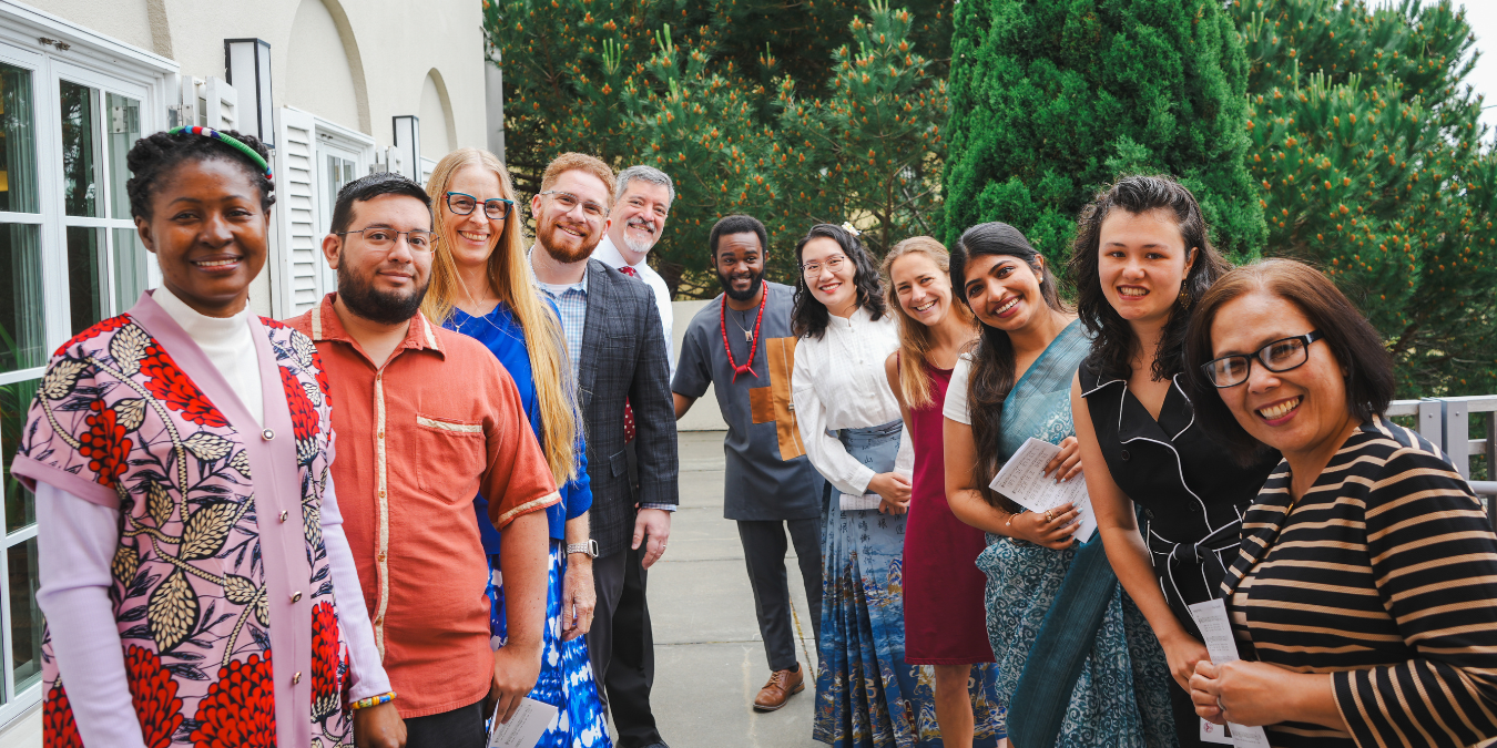 Students smiling at camera