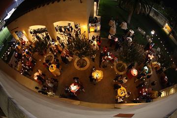 Looking down on the demo day 2025 evening reception