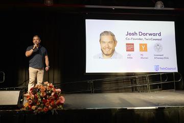 Josh Dorward presents at Demo Day 2025