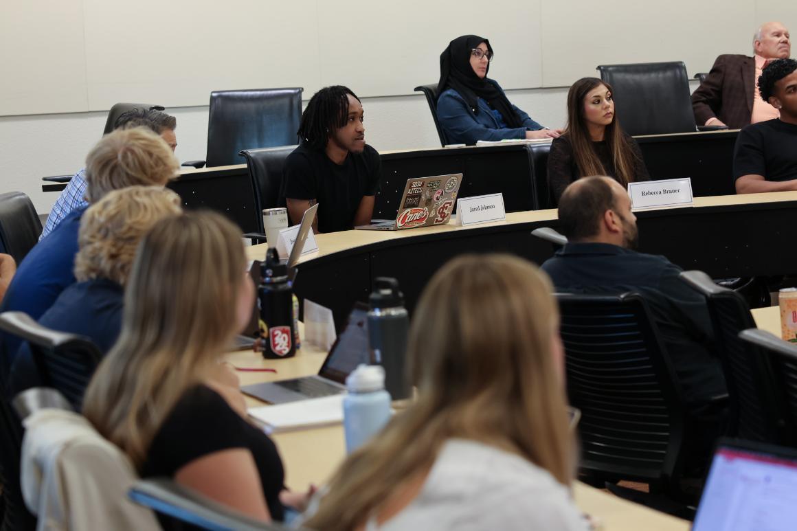 Leavey's MS in Sports Business students in classroom