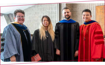 SCU Leavey School of Business faculty dressed in academic regalia