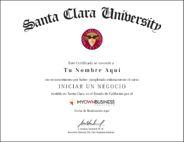 Iniciar un Negocio Certificado de Finalización