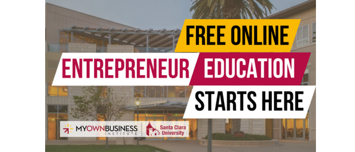 Photo of SCU with words Free Entrepreneur Education Starts Here