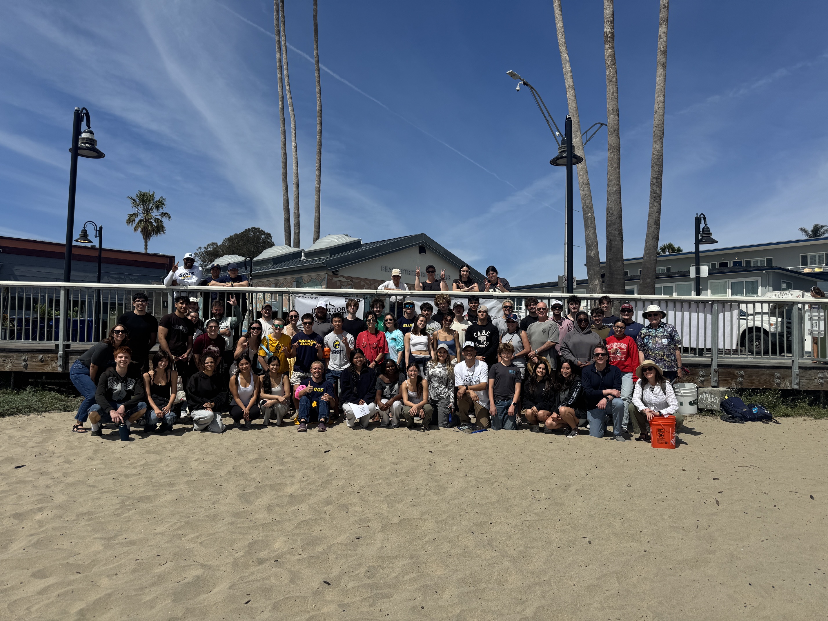 Group of alumni at beach