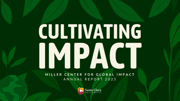 A dark green background with lighter green leaves. Light colored text overlaid reads