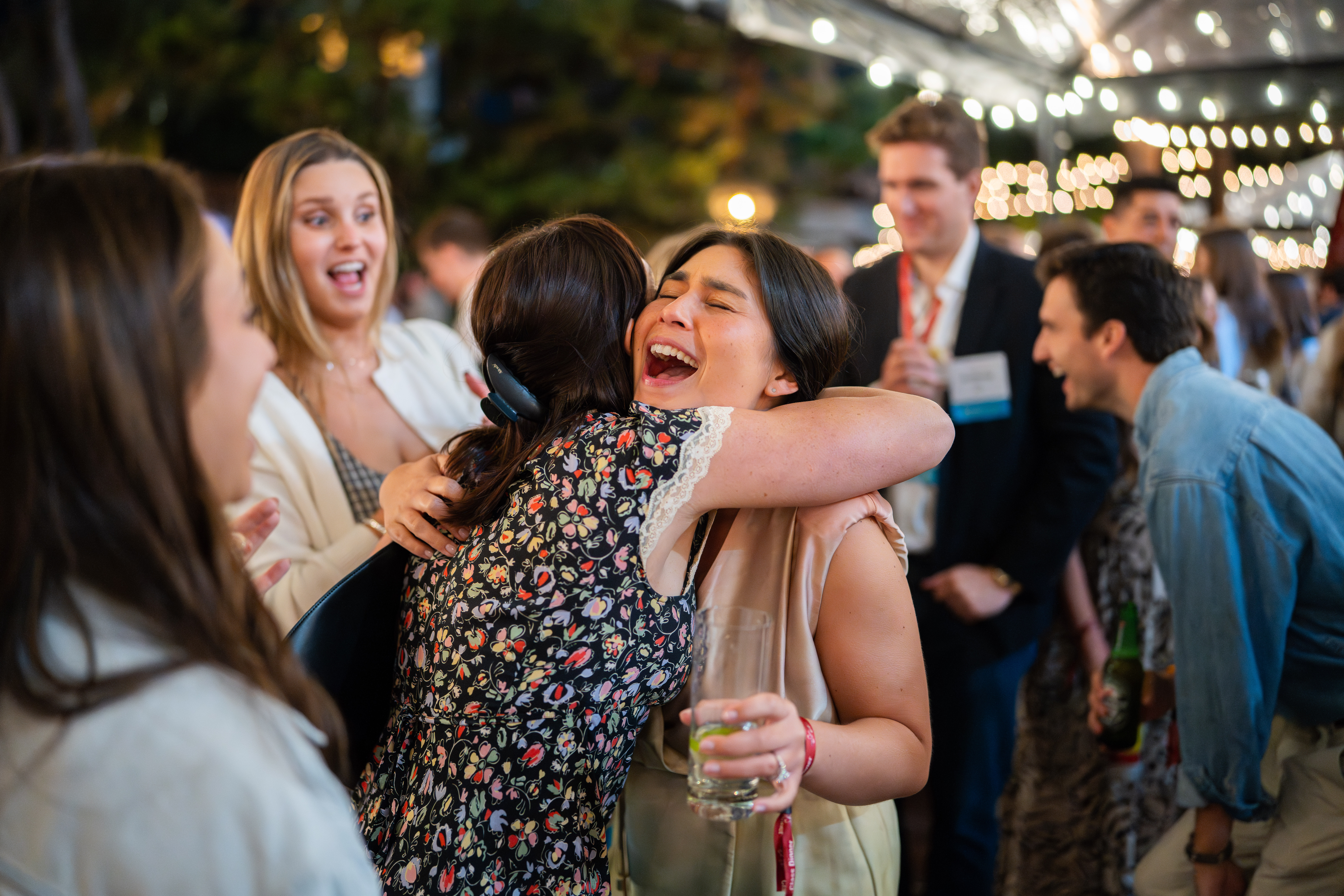 Class Dinner Hug in Mission Gardens 