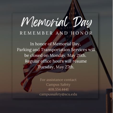 Memorial Day Holiday Closure