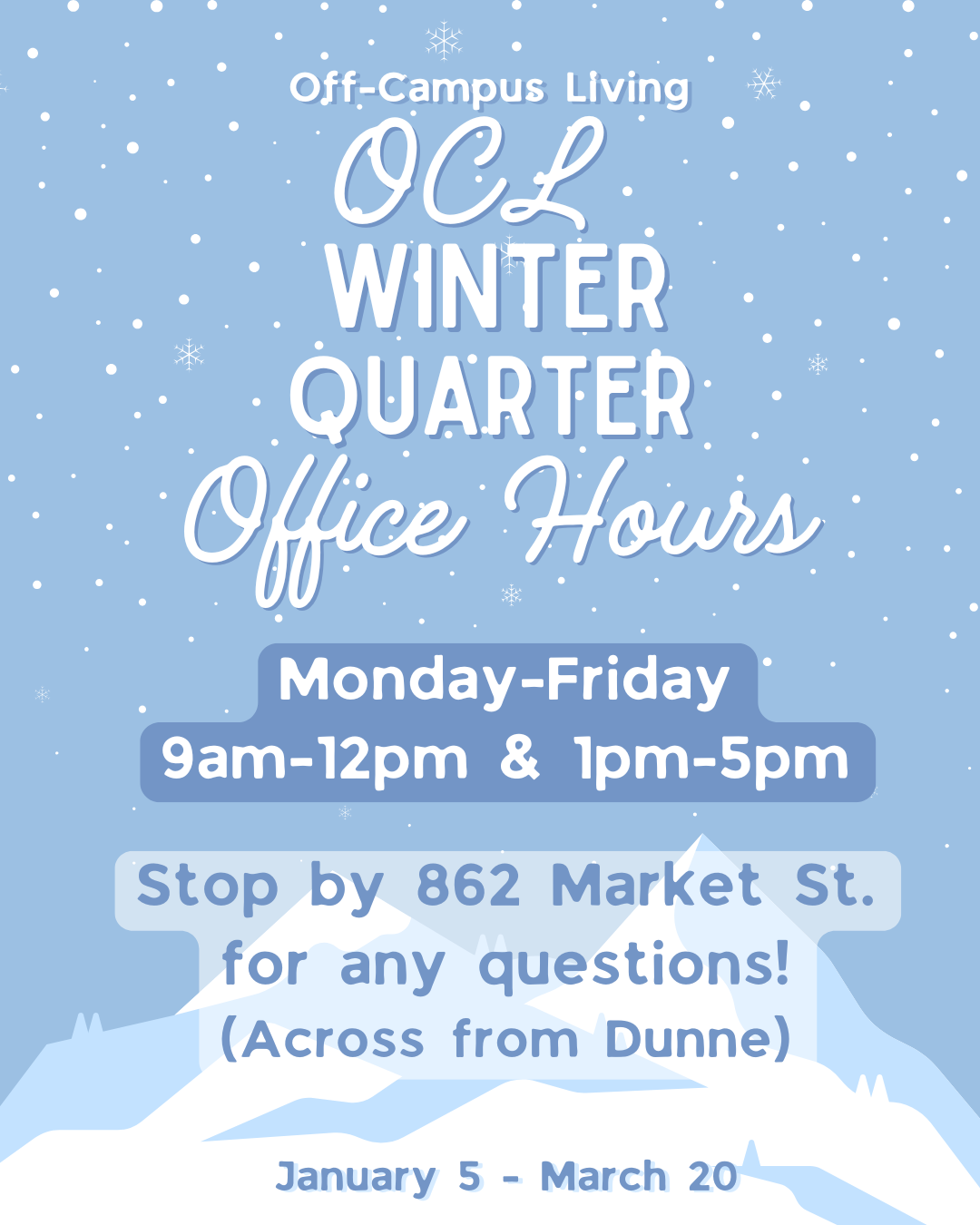 Winter Quarter Hours