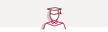 Icon of graduate in regalia 