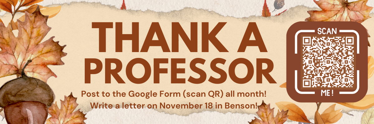 banner for thank a professor