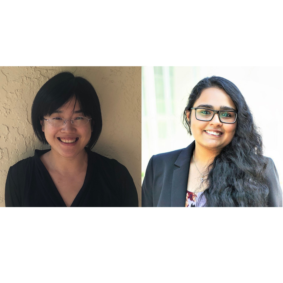 Headshots of Xiaochen Luo and Smita Ghosh