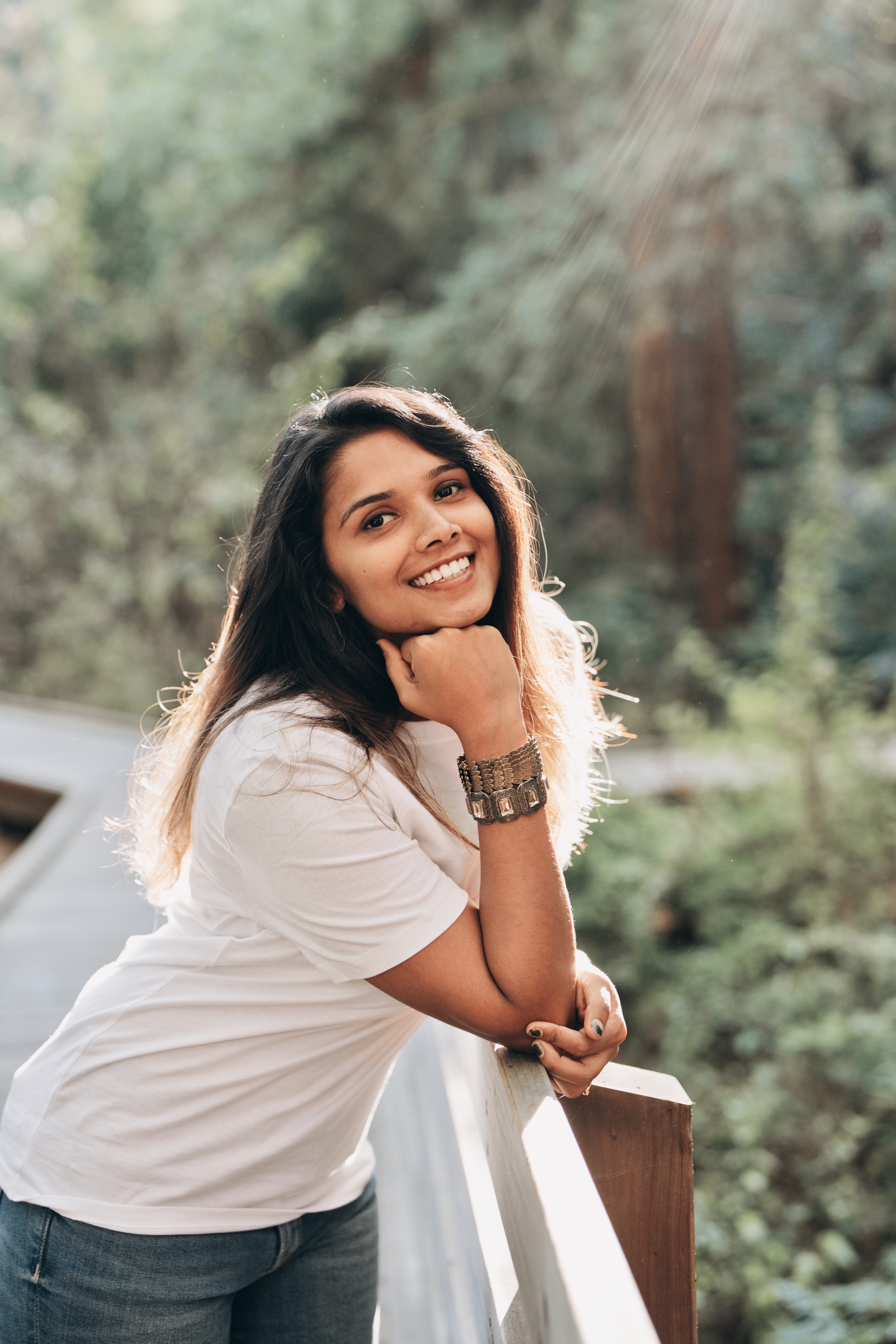 Image of our fitness instructor Ananya outdoors