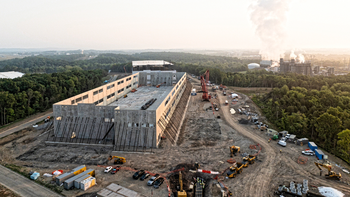 Data center construction site