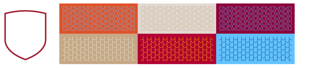 Shield pattern inspired by logo