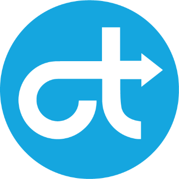 The College Track logo in light blue