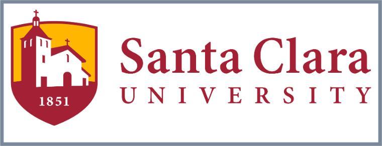 New SCU Logo with a Slate grey color border around it 
