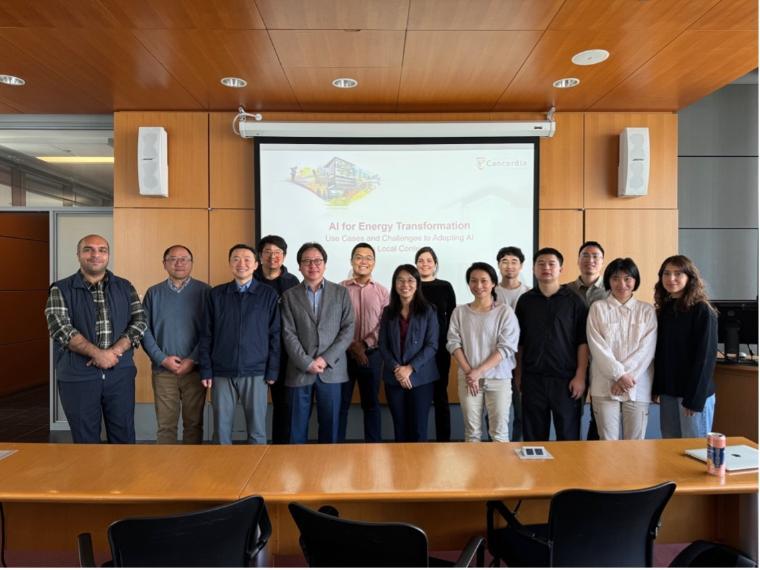 a group of people standing