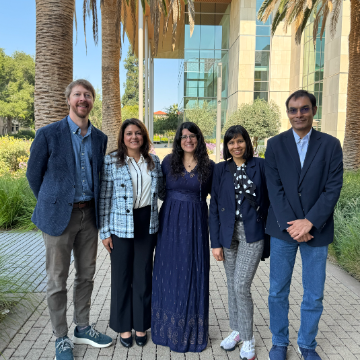 A photo of Maria Kyrarini with group for NSF Press Release image link to story