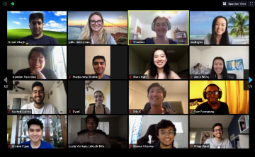 Zoom screenshot of InternCon participants