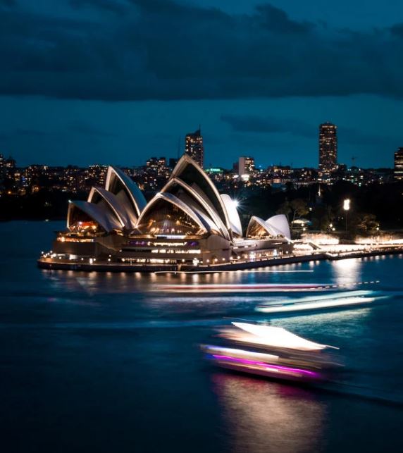 sydney harbor at night 
