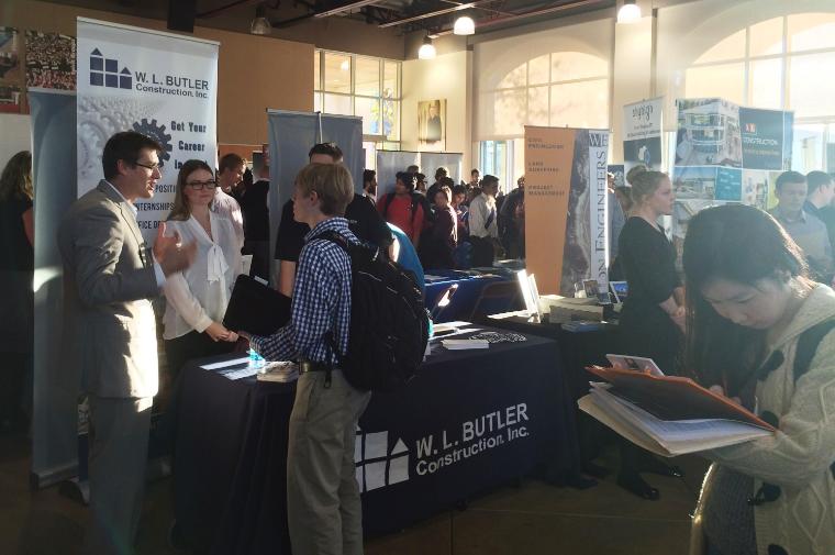Engineering students meet employers at the Career Fair